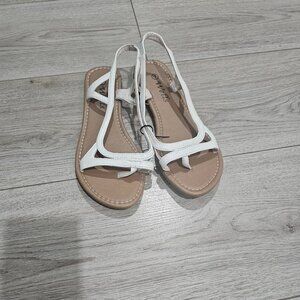 Wells Sandals for women  Size 7 Color Brown with white straps